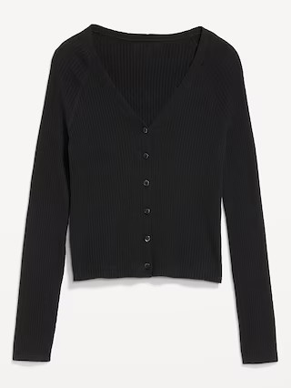 SoSoft Lite Ribbed Crop Cardigan | Old Navy (US)