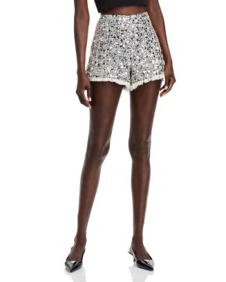 AQUA Sequin Tweed Shorts - Exclusive   | Bloomingdale's Women | Bloomingdale's (US)
