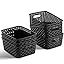 Set of 6 Plastic Storage Baskets - Small Pantry Organizer Basket Bins - Household Organizers with... | Amazon (US)