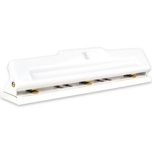 Desktop 3-Hole Punch White/Gold - Sugar Paper™ | Target