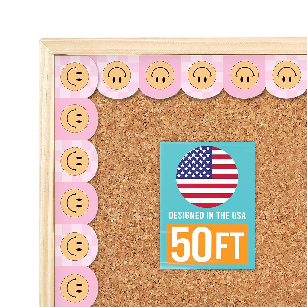 50ft Bulletin Board Borders Trim - Classroom Borders for Bulletin Board Decorations, Teacher Supp... | Amazon (US)
