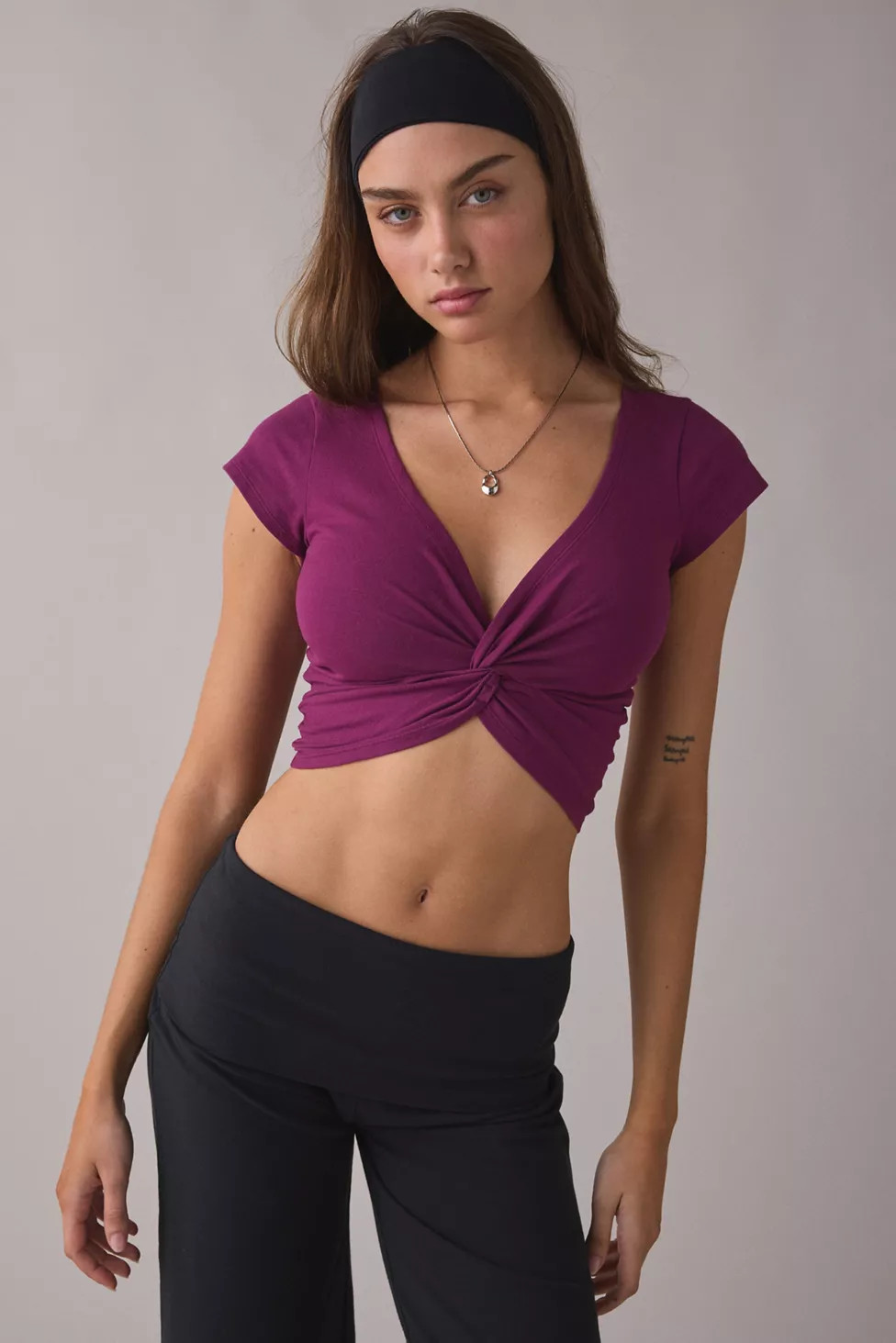 Out From Under Bec Twist-Front Cropped Tee | Urban Outfitters (US and RoW)