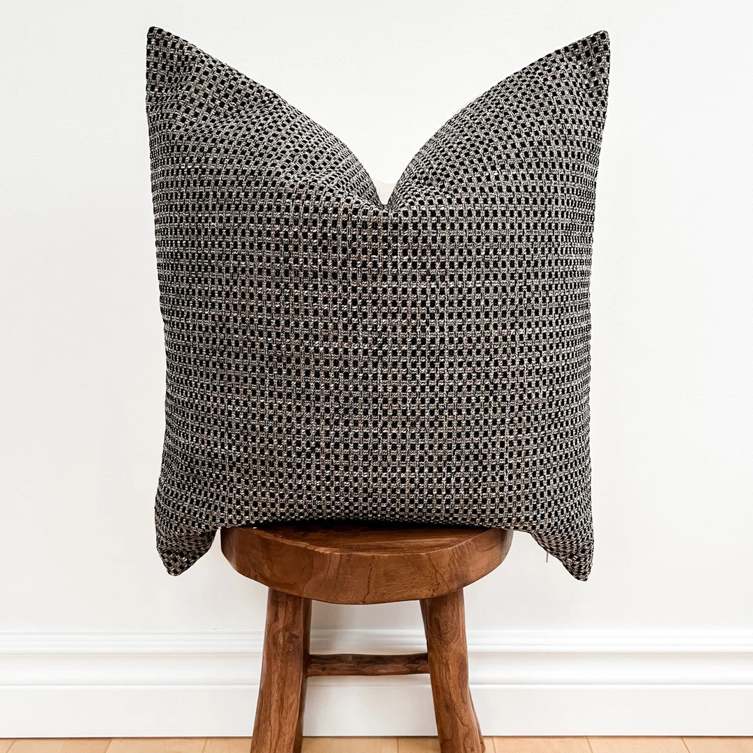 The Piper l Navy Plaid Pillow Cover l Throw Pillow l Neutral Home Decor l Cushion Cover | Etsy (US)