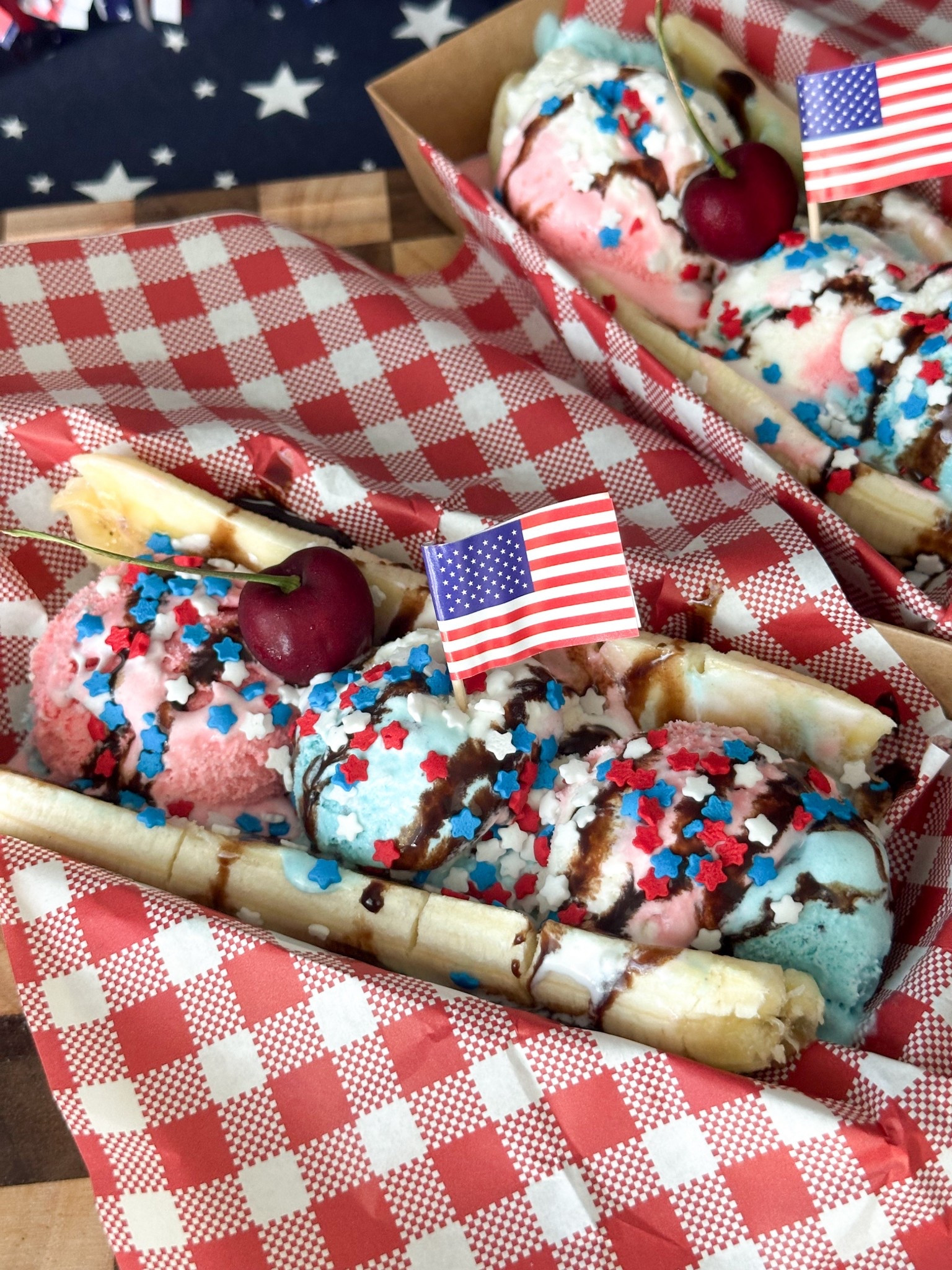 A festive take on a banana split to celebrate the Fourth! 🇺🇸🍨🍒

#LTKSeasonal #LTKParties #LTKHome