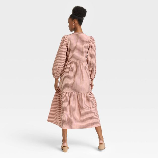 Women's Long Sleeve Tiered Dress - A New Day™ | Target