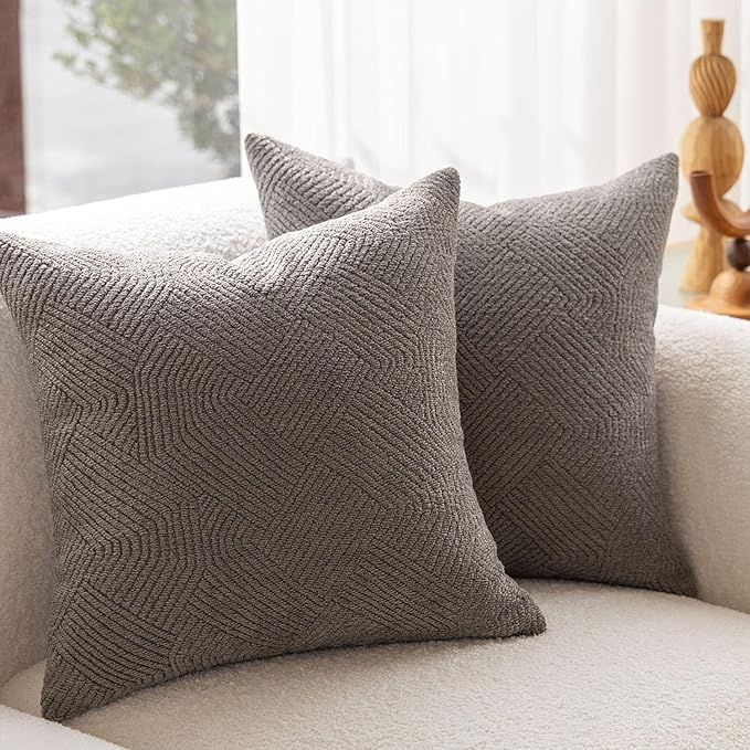 DOMVITUS 18x18 Pillow Cover Boucle Pillow Covers Set of 2 Decorative Pillows for Couch Luxury Neu... | Amazon (US)