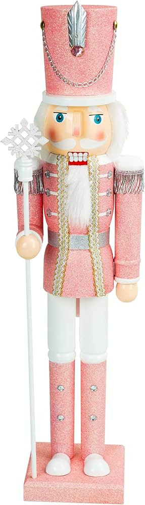 NEROSUN 24" Wooden Nutcracker Soldier Figure Decor Christmas Decorations, for Festival Party Outd... | Amazon (US)