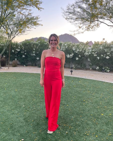 Cutest jumpsuit from target- available in 4 colors true sizing in a small. Also has straps double lined so nice 
.
#target, target style, resort wear, vacation outfit, vacation style, resort style, beach, wedding guest, jumpsuit 

#LTKstyletip #LTKsalealert #LTKfindsunder50