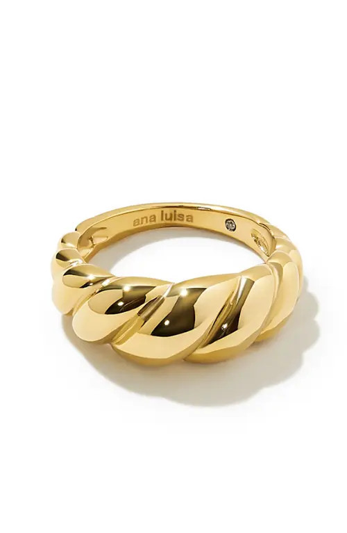 Ana Luisa Gold Twist Ring - Rope Bold at Nordstrom, Size 4 | Nordstrom