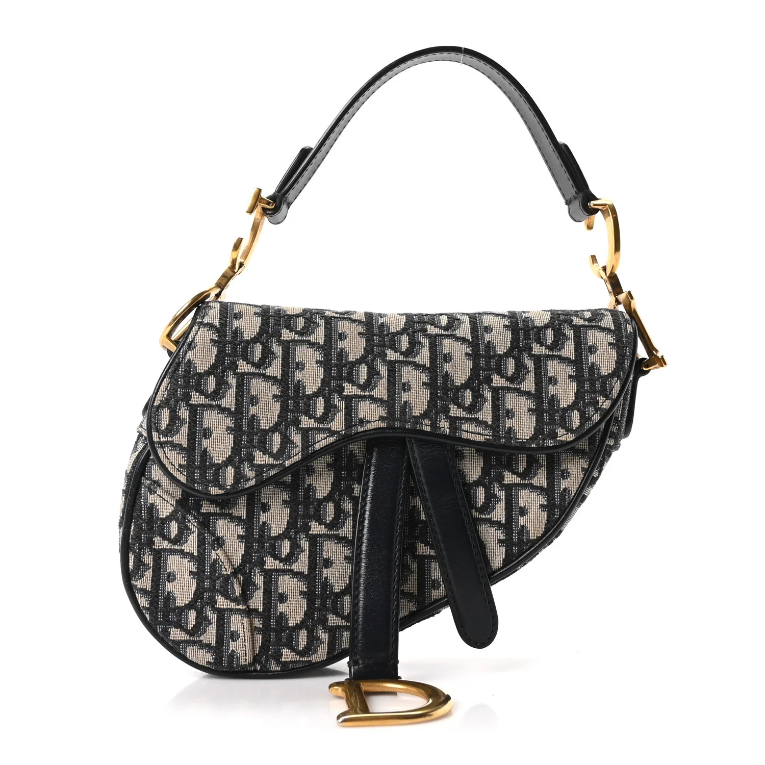 Christian Dior Oblique Mini Saddle Bag Blue 1887738 | FASHIONPHILE (US)