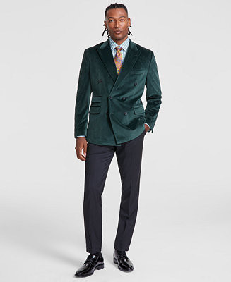 Tayion Collection Men's Classic-Fit Velvet Dinner Jacket - Macy's | Macy's