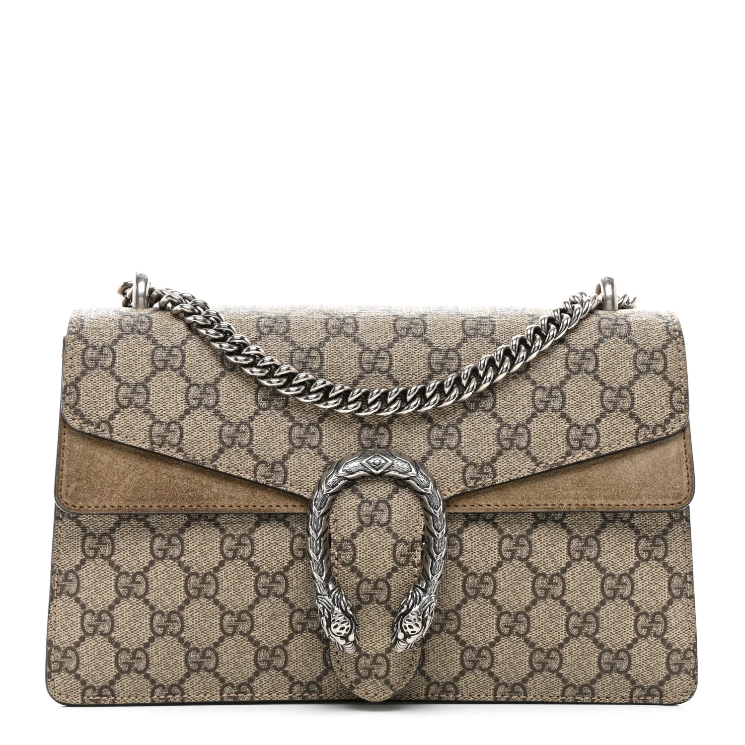 GG Supreme Monogram Small Dionysus Shoulder Bag Taupe | FASHIONPHILE (US)