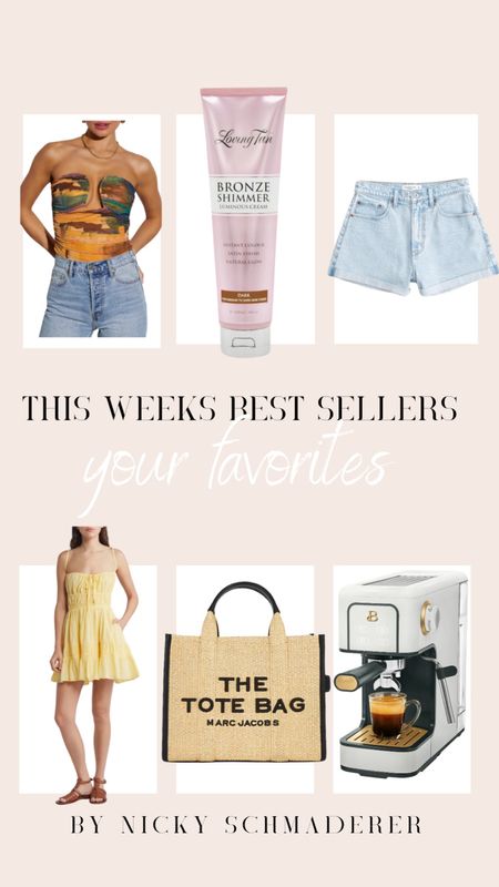 This weeks best sellers! 
VICI top from Nordstrom 
Loving tan lotion—on sale!
Abercrombie mom shorts
Free people dress at Nordstrom
Marc Jacobs tote bag 
Walmart espresso machine 



#LTKSeasonal #LTKGiftGuide #LTKBeauty