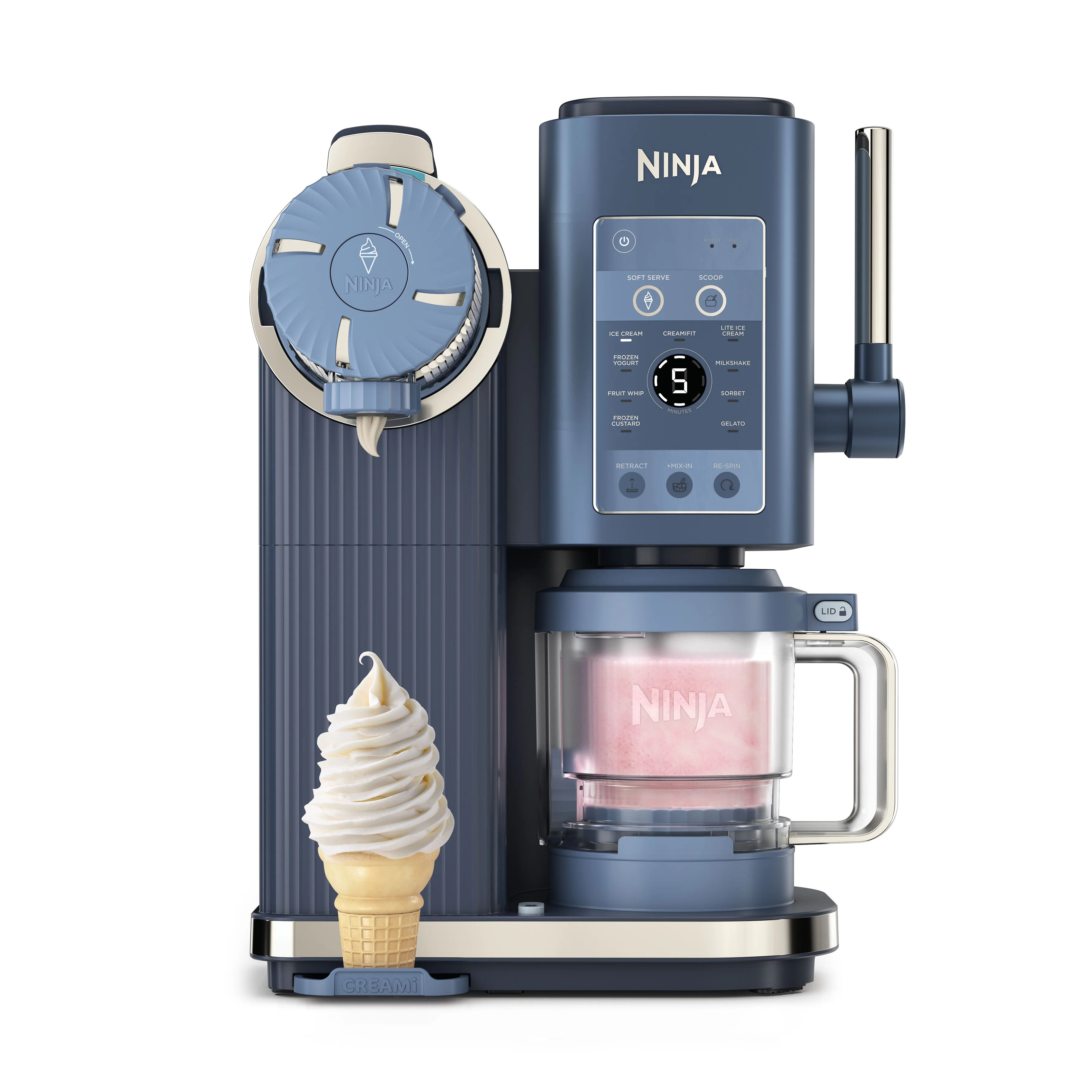 Ninja CREAMi Swirl Ice Cream and Soft Serve Maker, Sorbet, Milkshake, Frozen Yogurt, Low Calories Program & More, 13-in-1, Soft Serve Handle & (2) CRE | Wayfair North America