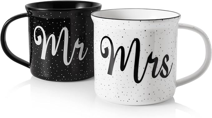 Sweese 625.261 ​Coffee Mugs - 15 Ounce Mr and Mrs Mugs Set for Couples Gift, Engagement Gifts, ... | Amazon (US)