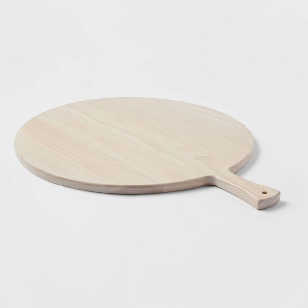 14" Rubberwood White Washed Round Serving Board - Threshold™ | Target