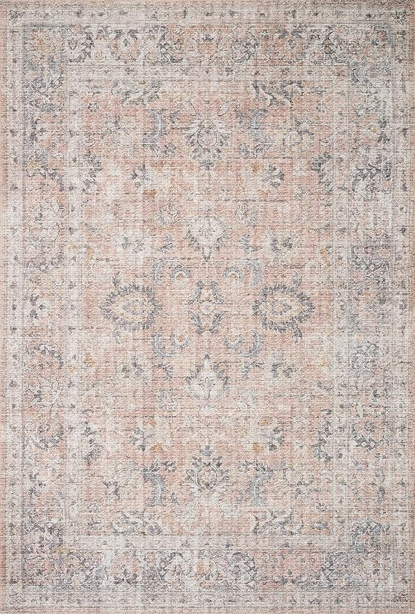 Loloi II Skye Collection SKY-01 BLUSH / GREY, Traditional 6'-0" x 9'-0" Area Rug | Amazon (US)