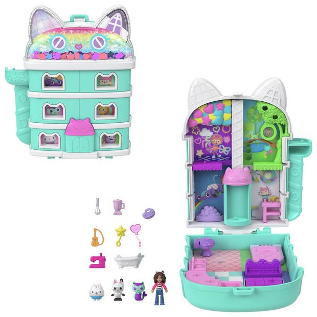 Buy Polly Pocket & Gabby's Dollhouse Micro Dolls compact playset | Dolls | Argos | argos.co.uk