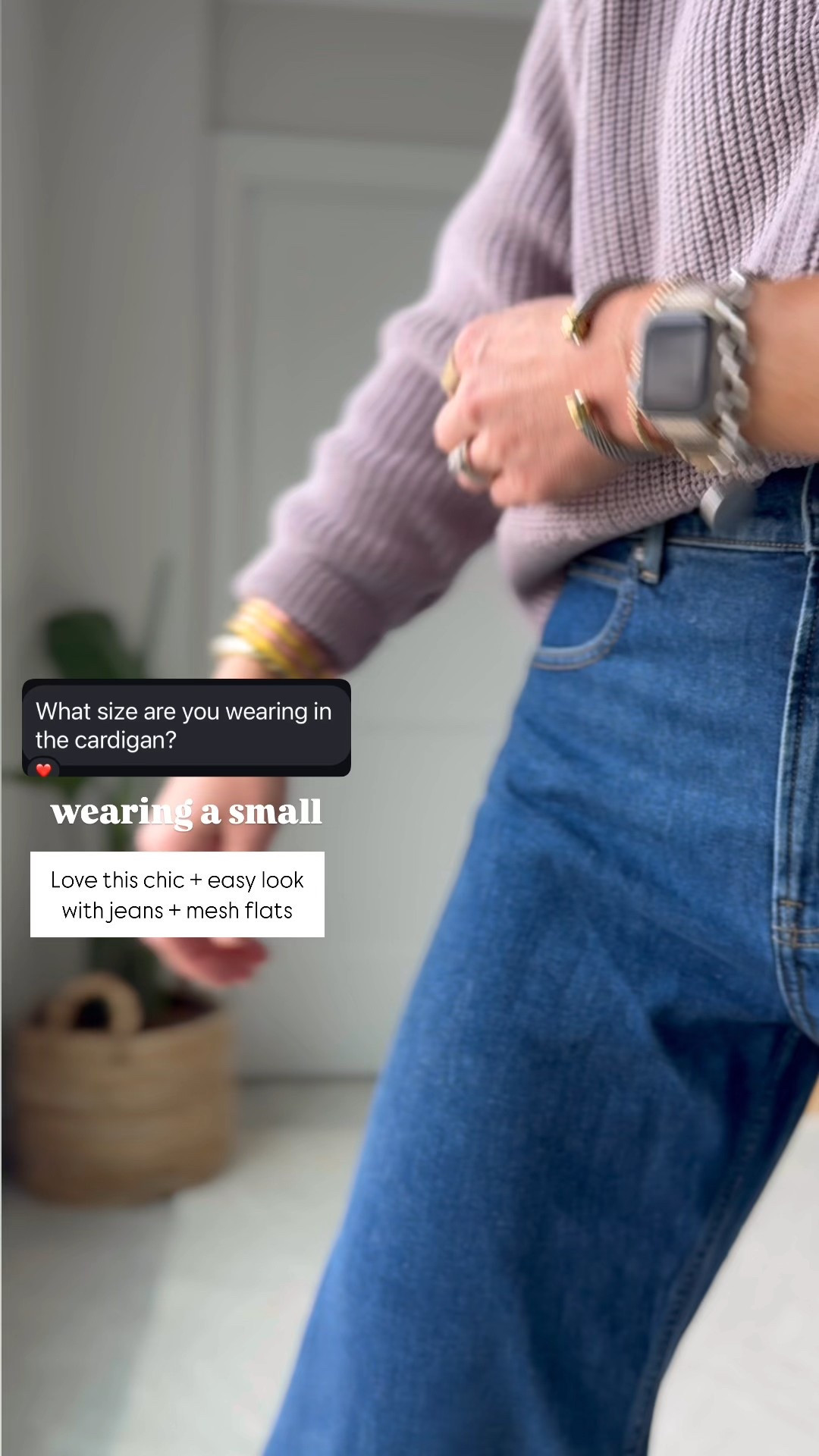 If you’re over 40 & done with chasing trends (or sweating through polyester)…
Same. This 100% cotton sweater + 98% cotton, dream jeans- feel like your wearing sweats, but looks so pulled together!
Wear a small cardigan + size 28 in the 29” length, in the jeans 

#LTKSeasonal #LTKOver40 #LTKFindsUnder100