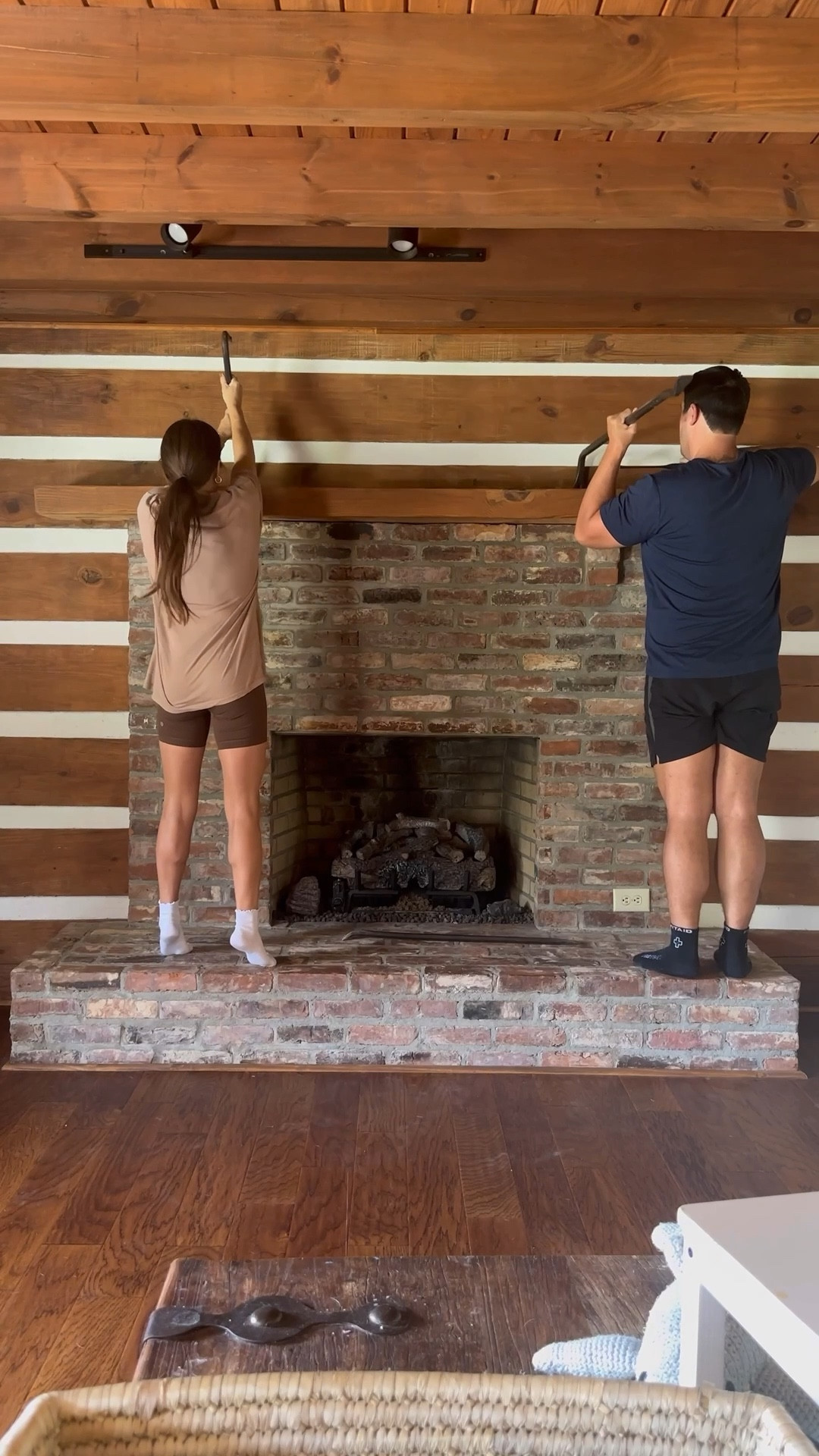 spanish cabin living room DAY 1:
starting the first project inside the cabin and we are combining my love of spanish influence with a rustic cabin
Get ready girls, our living room is about to go
0-100 since we have absolutely nothing but a coffee table and sold everything else that belongs in the living room.
we are starting with the fireplace first and finding additional historic bro is from building that no longer exist will maybe make this way harder than it needs to be o
follow along to see how we merge spanish design elements with a rustic cabin oh and RE FURNISH OUR LIVING ROOM. #livingroommakeover #livingroomdesign #cabinliving #brickfireplace

#LTKHome