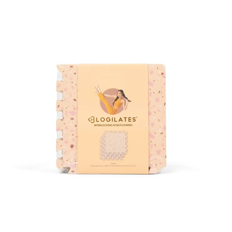 Blogilates Home Interlocking Gym Flooring - Terrazzo Pattern | Target