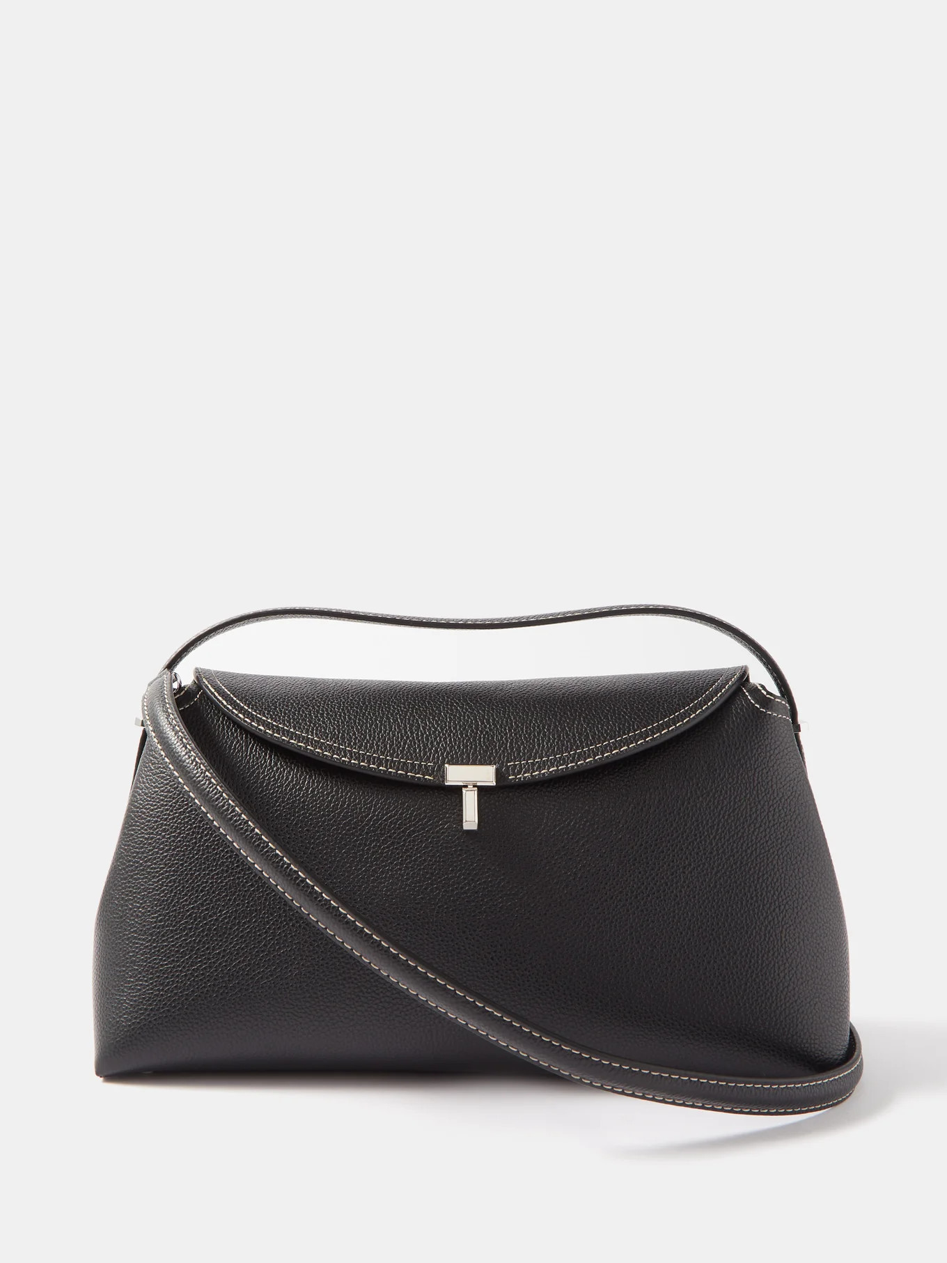 T-Lock large grained-leather cross-body bag | Matches (US)