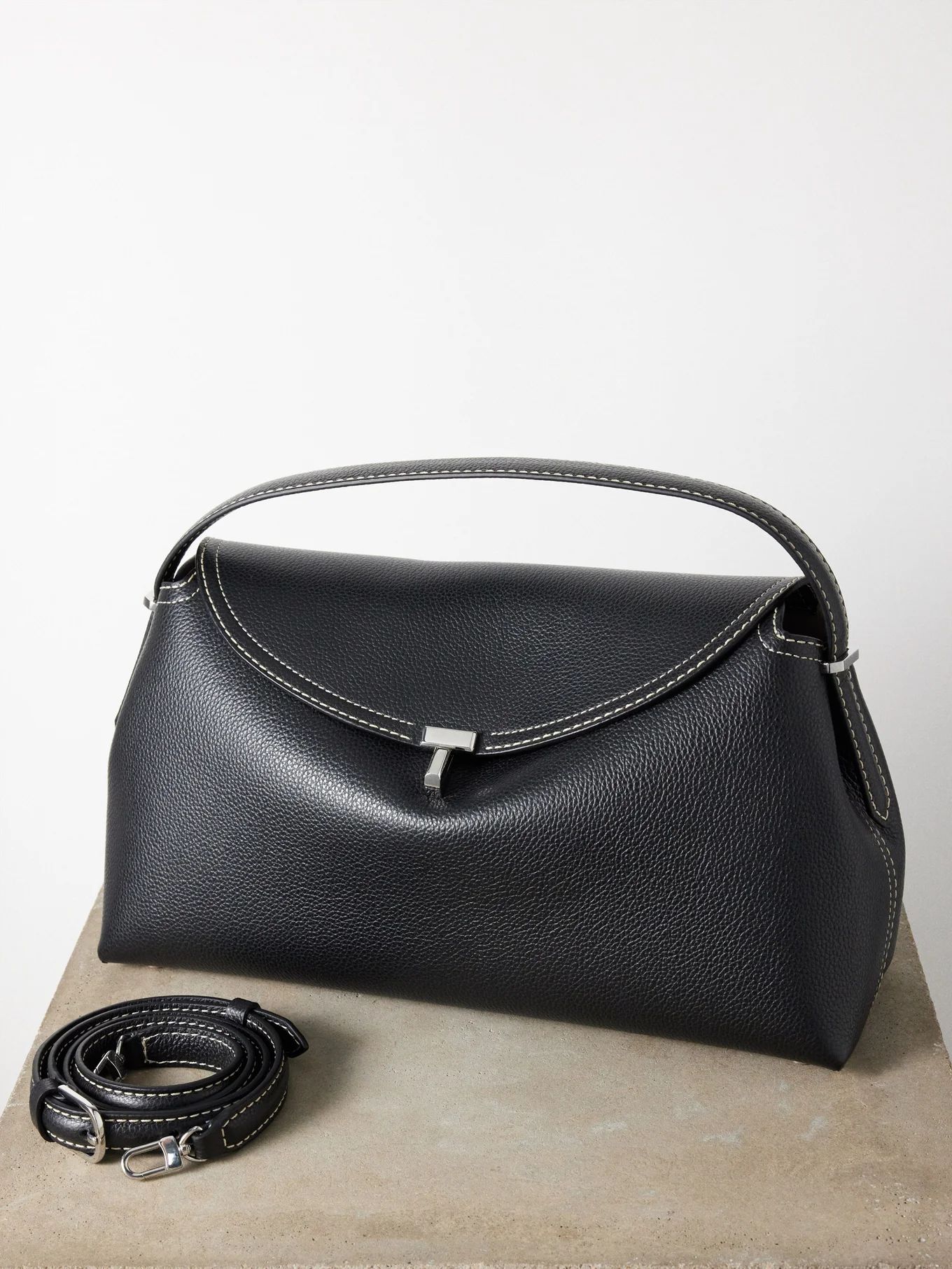 T-Lock large grained-leather cross-body bag | Toteme | Matches (UK)