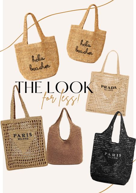 Get the Prada straw tote look for less!! 

Straw bags, beach bag, summer bag, pool bag

#LTKunder100 #LTKFind #LTKitbag
