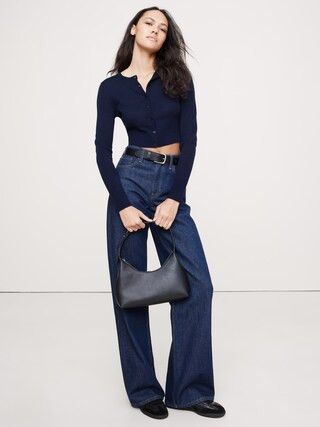 Lightweight Merino Cropped Cardigan | Banana Republic (CA)