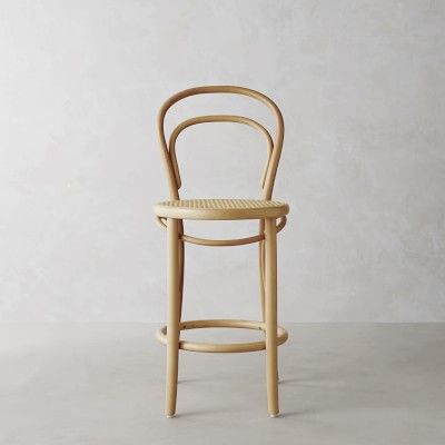 Ton #14 Dining Counter Stool w/ Natural Cane Seat, Natural | Williams-Sonoma