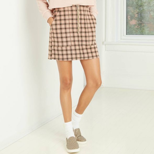 Women's High-Rise Zip-Front Corduroy Mini Skirt - Wild Fable™ | Target
