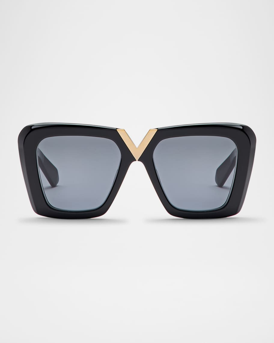 Valentino Garavani V-Gold II Acetate Butterfly Sunglasses | Neiman Marcus