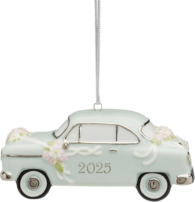 Lenox Ornament, 2025 Just Married Vintage Car Christmas Ornament, Made from Porcelain, Christmas ... | Amazon (US)