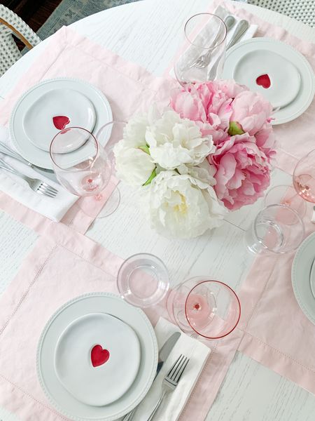 Valentine’s Day tablescape, heart plates, williams Sonoma 

#LTKhome #LTKunder50 #LTKSeasonal