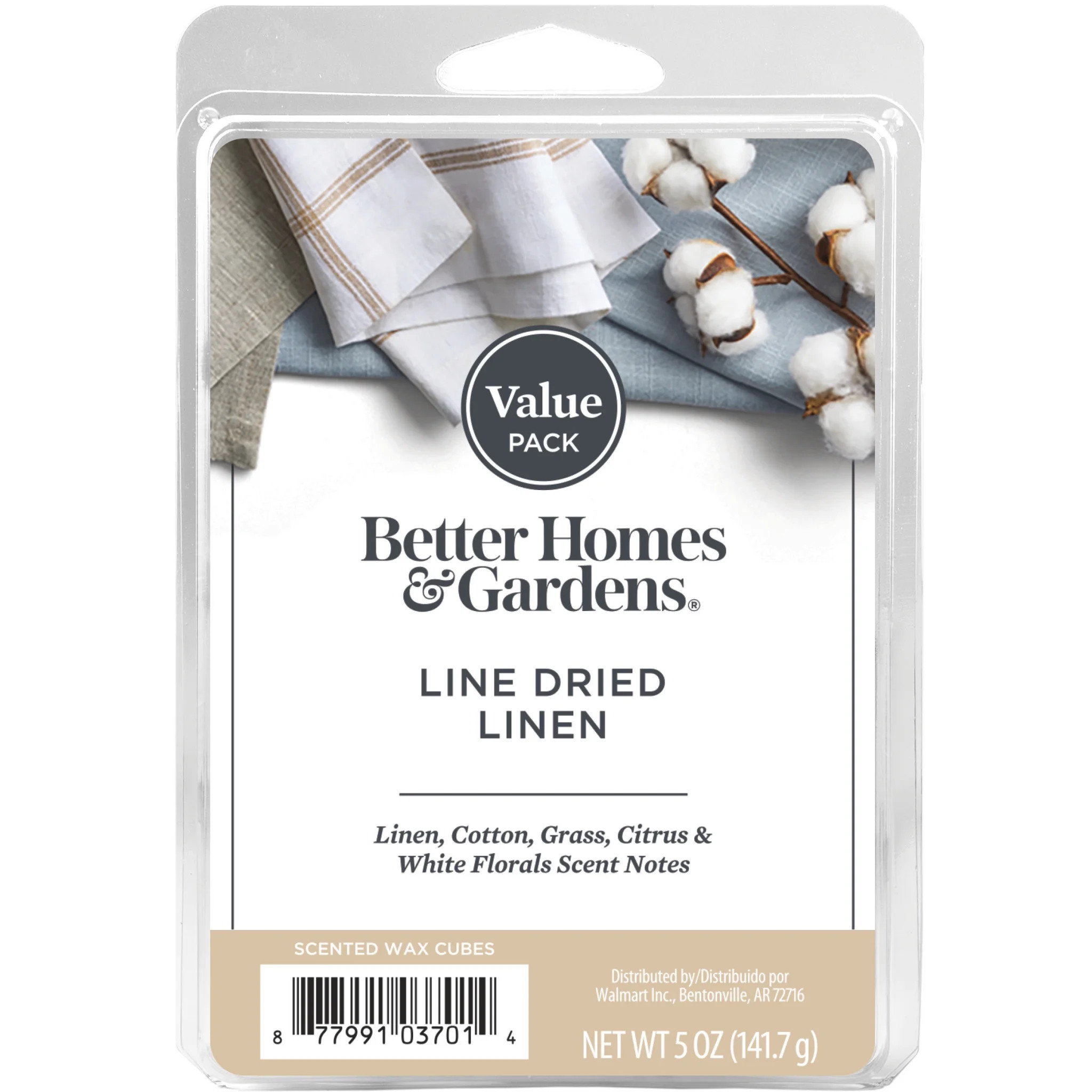 Line Dried Linen Scented Wax Melts, Better Homes & Gardens, 5 oz (Value Size) | Walmart (US)