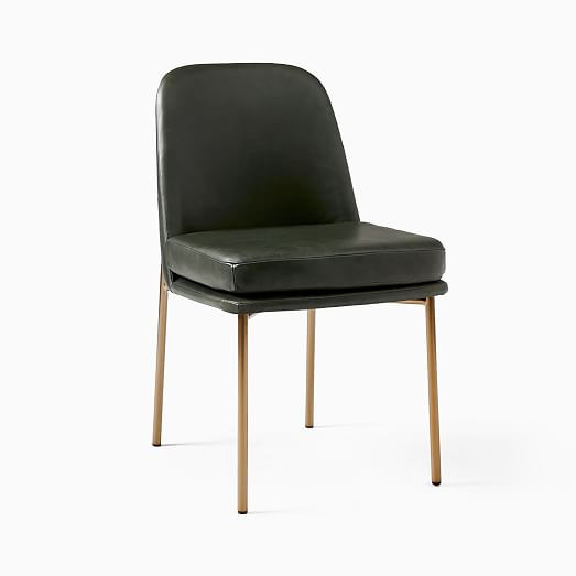 Jack Metal Frame Leather Dining Chair | West Elm (US)