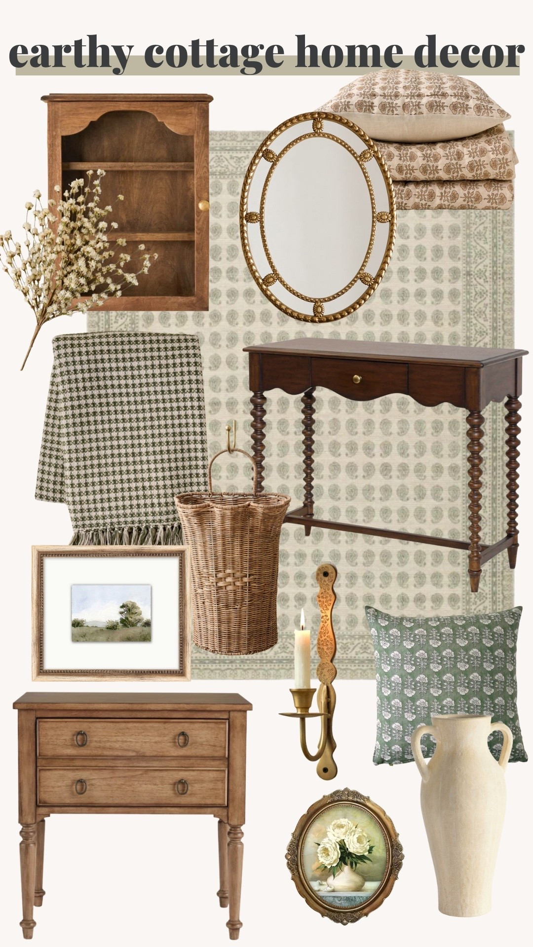 Earthy cottage home decor! 


Table, decor, console, accent table, nightstand, throw, cabinet, shelves, greenery, decor accents, mirror, rug 

#LTKU #LTKStyleTip #LTKHome