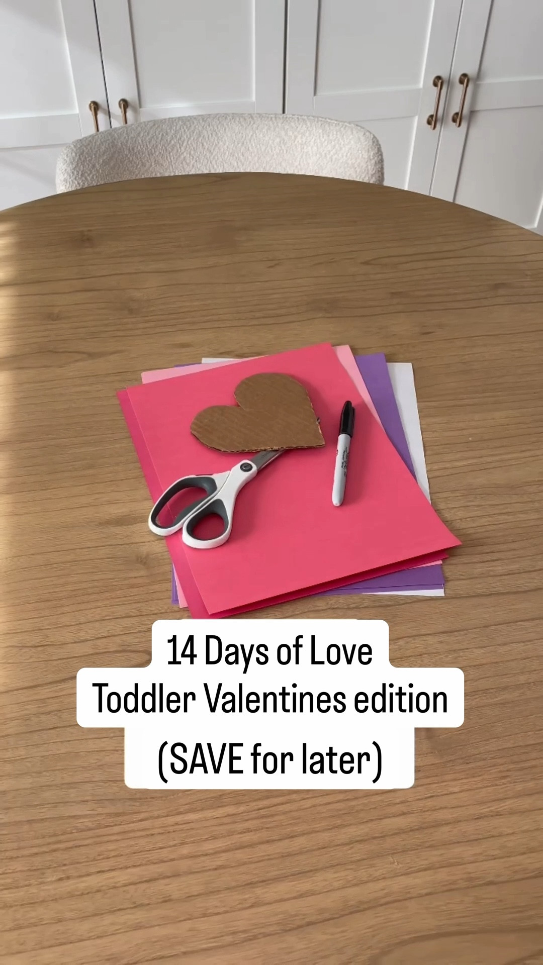 One of the sweetest and easiest crafts for Valentine’s Day!  
My son loved this activity last year so we are doing it again!

Cut out 14 hearts and write a reason why you love your child on each.  Then starting February 1, place 1 heart on their bedroom door each morning until Valentine’s Day.  

Such a sweet reminder of all the reasons we love them and a fun thing to look for each morning for a few days!  

#valentinecraft #toddlervalentinecraft #toddleractivities

#LTKValentine #LTKKids #LTKmomlife