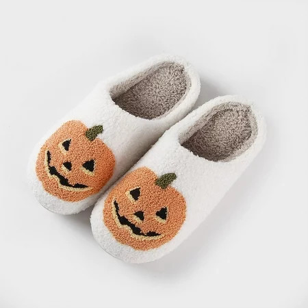 House Shoes Halloween Pumpkin Slippers Lightweight Home Shoes Winter Slipper Indoor Slippers for Women Men SPA Everyday to 44 | Walmart (US)