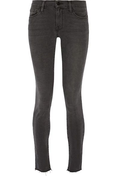 Le Skinny de Jeanne frayed mid-rise jeans | NET-A-PORTER (US)