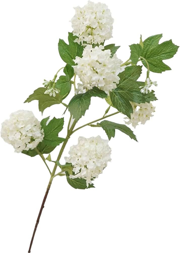 Artificial Flowers for Outdoors High End 5 Head Hydrangea Artificial Flower Silk Snowball Hydrang... | Amazon (US)