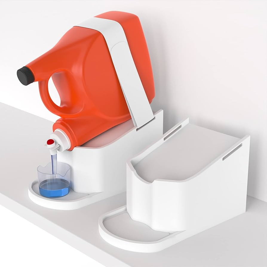 IMPRESA [2 Pack Laundry Detergent Stand - No Spill Detergent Holder for Laundry Room Organization... | Amazon (US)