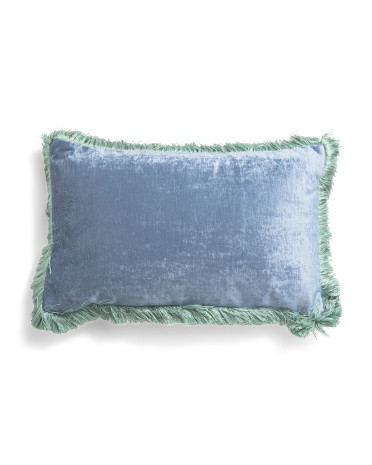 Made In Usa 13x20 Luxury Velvet Fringe Pillow | Marshalls