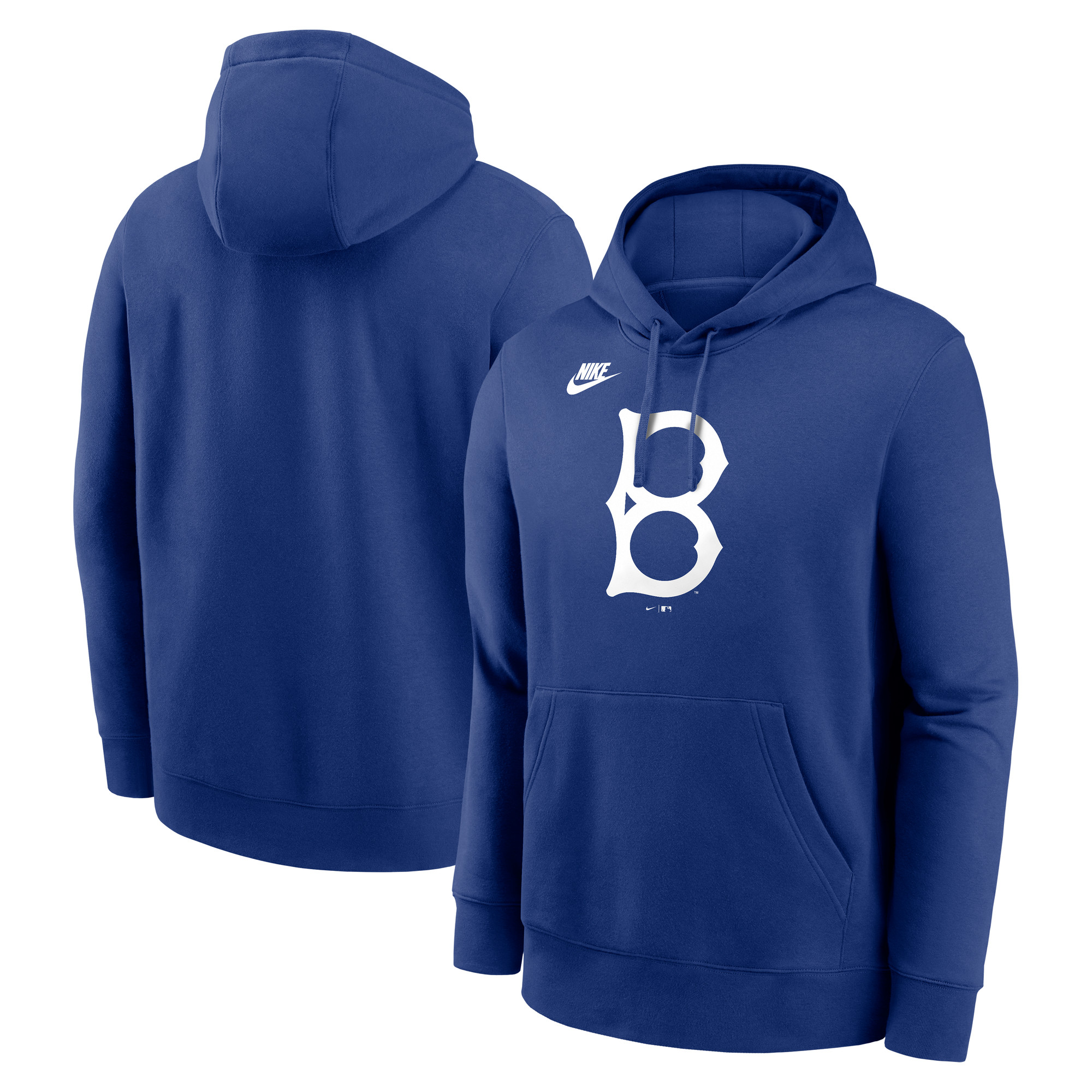 Men's Nike Royal Brooklyn Dodgers Cooperstown Collection Logo Club Hoodie | Fanatics
