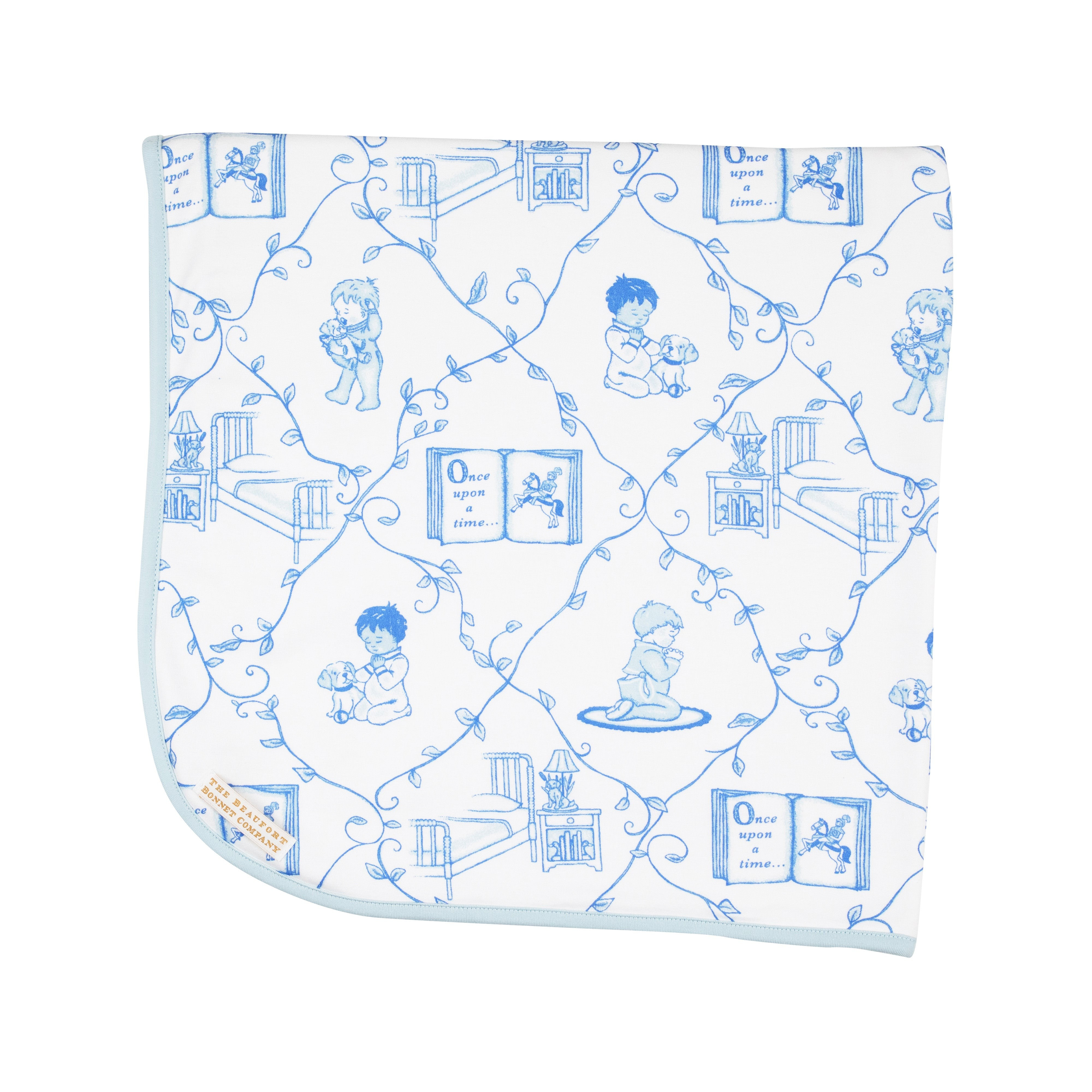 Baby Buggy Blanket - Chinoiserie Charlton with Buckhead Blue | The Beaufort Bonnet Company