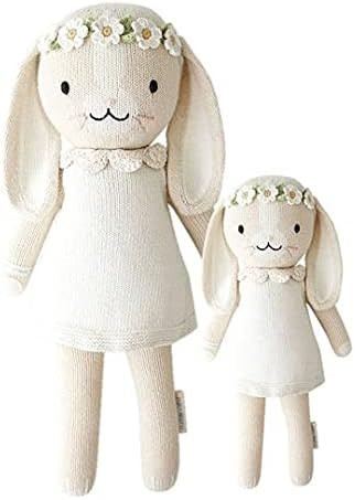 Amazon.com: cuddle + kind Hannah The Bunny Ivory Little 13" Hand-Knit Doll – 1 Doll = 10 Meals,... | Amazon (US)