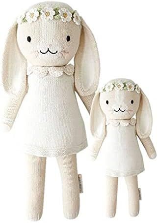 cuddle + kind Hannah The Bunny Ivory Little 13" Hand-Knit Doll – 1 Doll = 10 Meals, Fair Trade, Heir | Amazon (US)