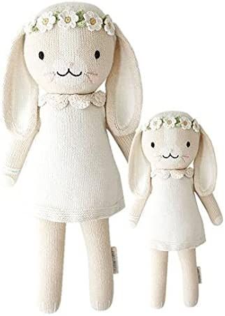 Amazon.com: cuddle + kind Hannah The Bunny Ivory Little 13" Hand-Knit Doll – 1 Doll = 10 Meals,... | Amazon (US)