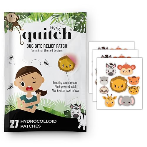 Quitch Mosquito Bite Relief Safari Animal Patches, Bug Bite Anti Itch Cream Alternative for Kids and Baby, Insect Bite Relief, After Bite Relief, Travel Essential for Summer Camp, Cruise and Outdoors | Amazon (US)