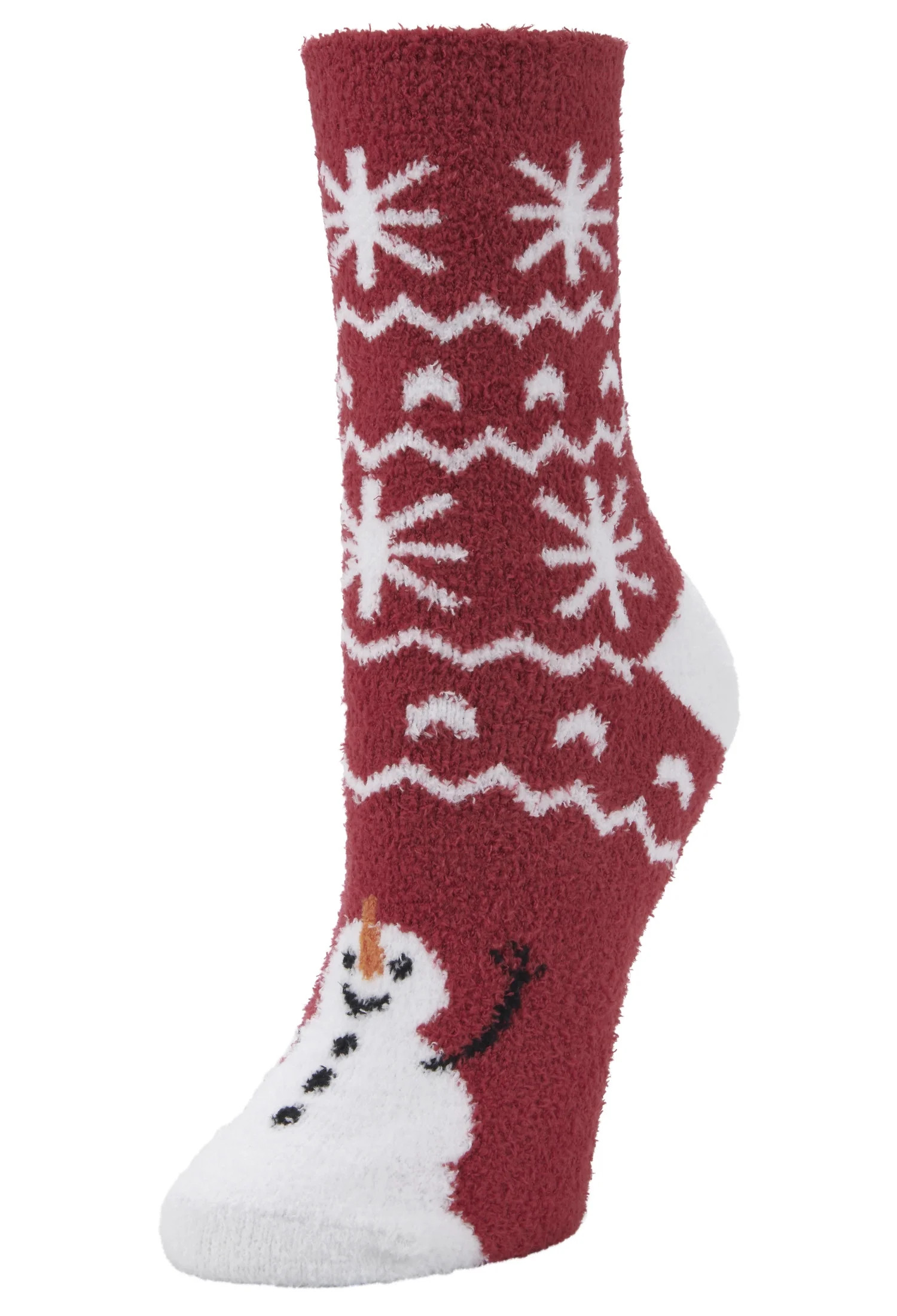 Airplus Holiday Toe Snowman Cozy Crew Socks, Women's 5-10, 1 Pair | Walmart (US)